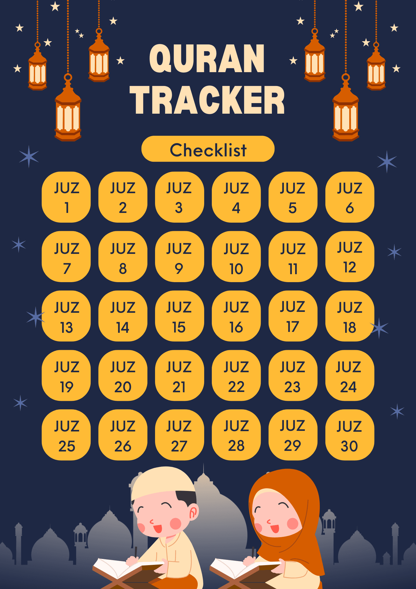 Quran Tracker checklist